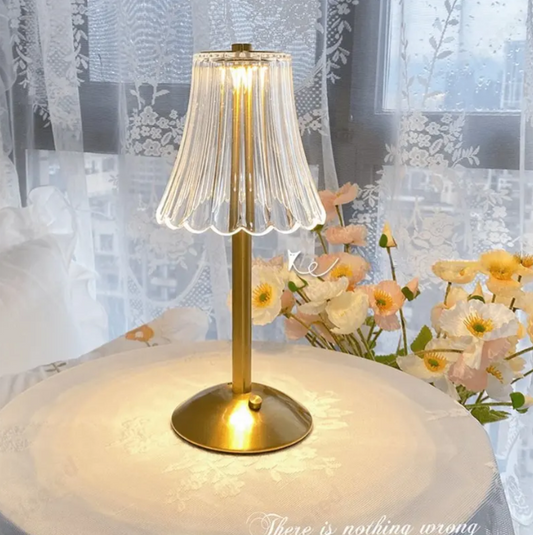 Elegant Wireless Crystal Lamp | Touch Control & Dimmable Light