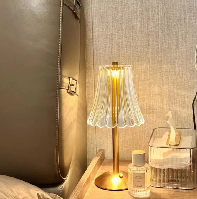 Elegant Wireless Crystal Lamp | Touch Control & Dimmable Light