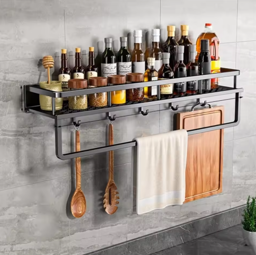Modern Grey Kitchen Shelf