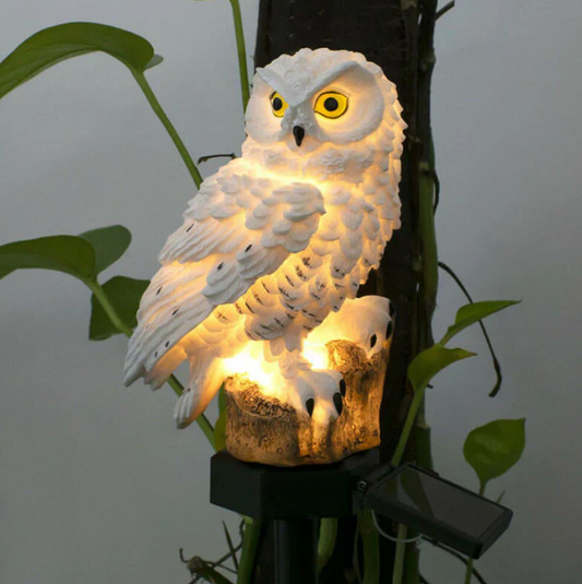 Solar-Powered Owl Garden Lantern