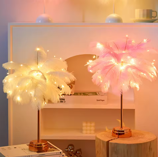 Blossom Glow Feather Lamp