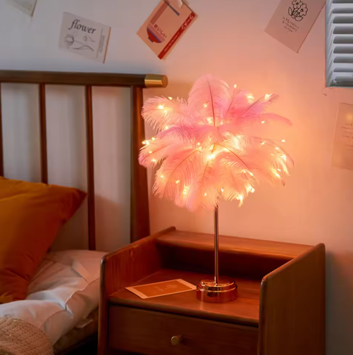 Blossom Glow Feather Lamp