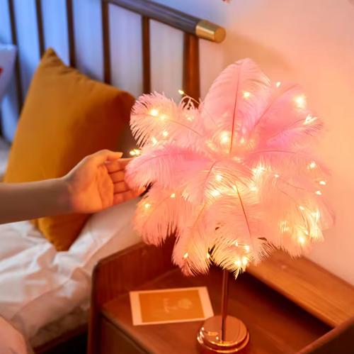 Blossom Glow Feather Lamp