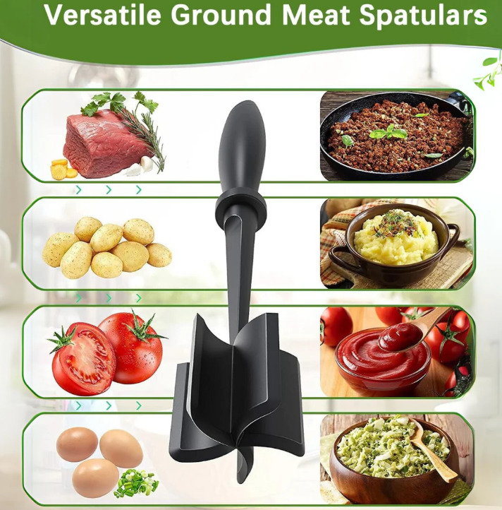 Heat-Resistant Ground Meat Masher