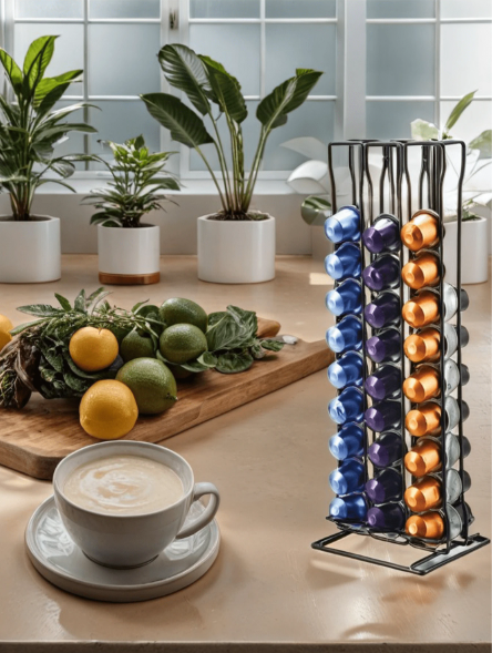Modern Coffee Capsule Stand Holder – Space-Saving Design for Convenient Storage