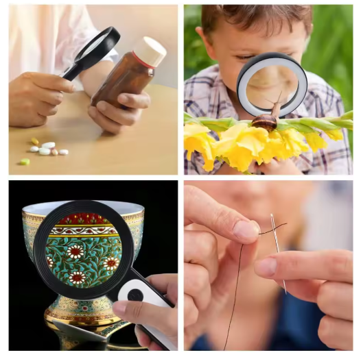 30X High-Power Magnifying Glass With LED Light For Seniors