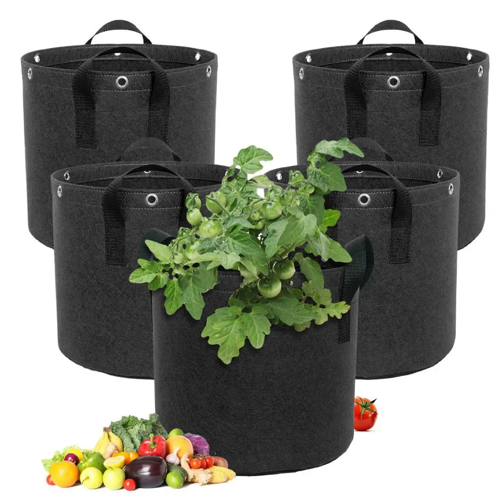Durable Felt Planter Bag with Handles – Breathable Container for Garden Plants and Flowers