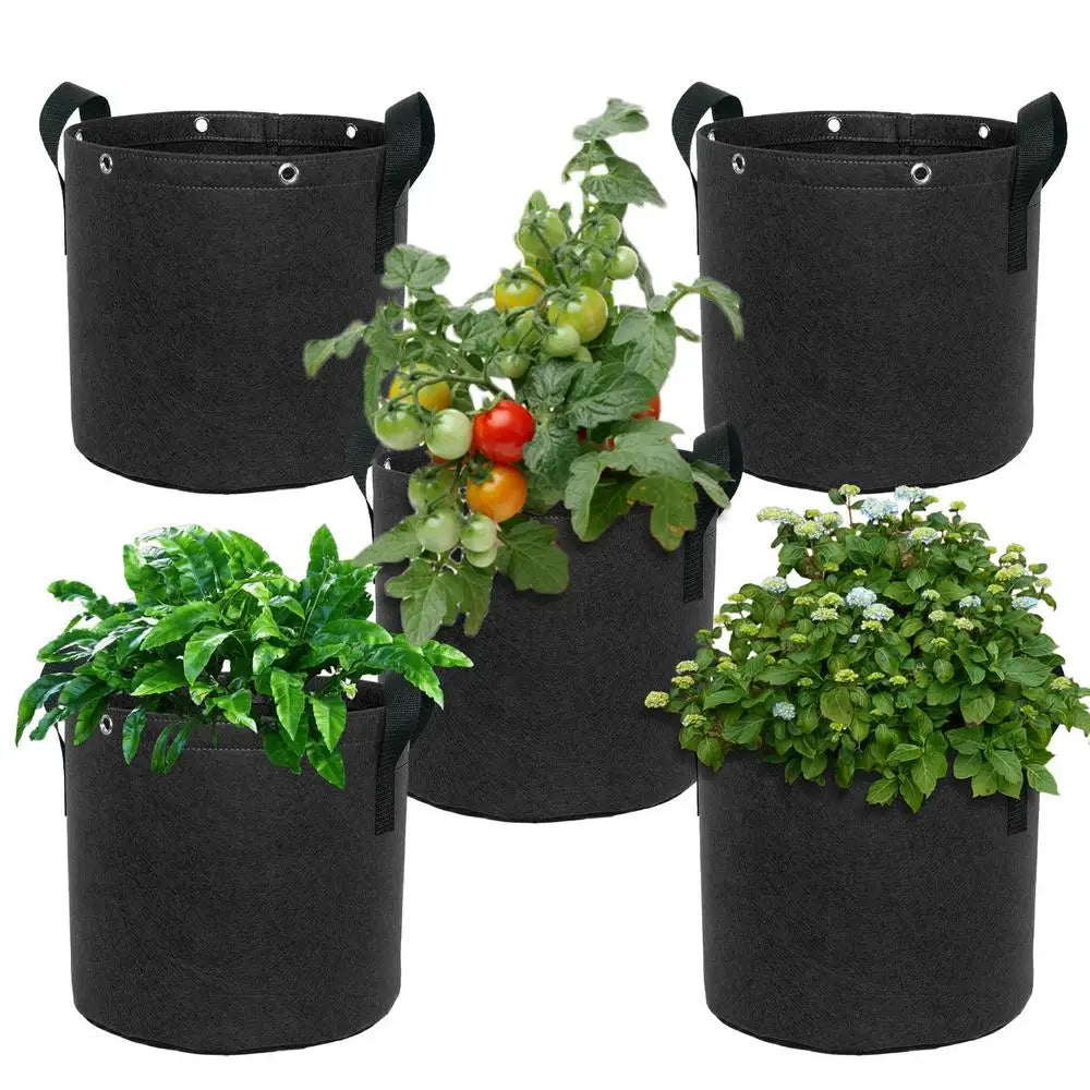 Durable Felt Planter Bag with Handles – Breathable Container for Garden Plants and Flowers