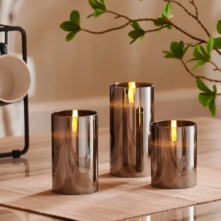 Realistic Flickering LED Candles with Wax Design
