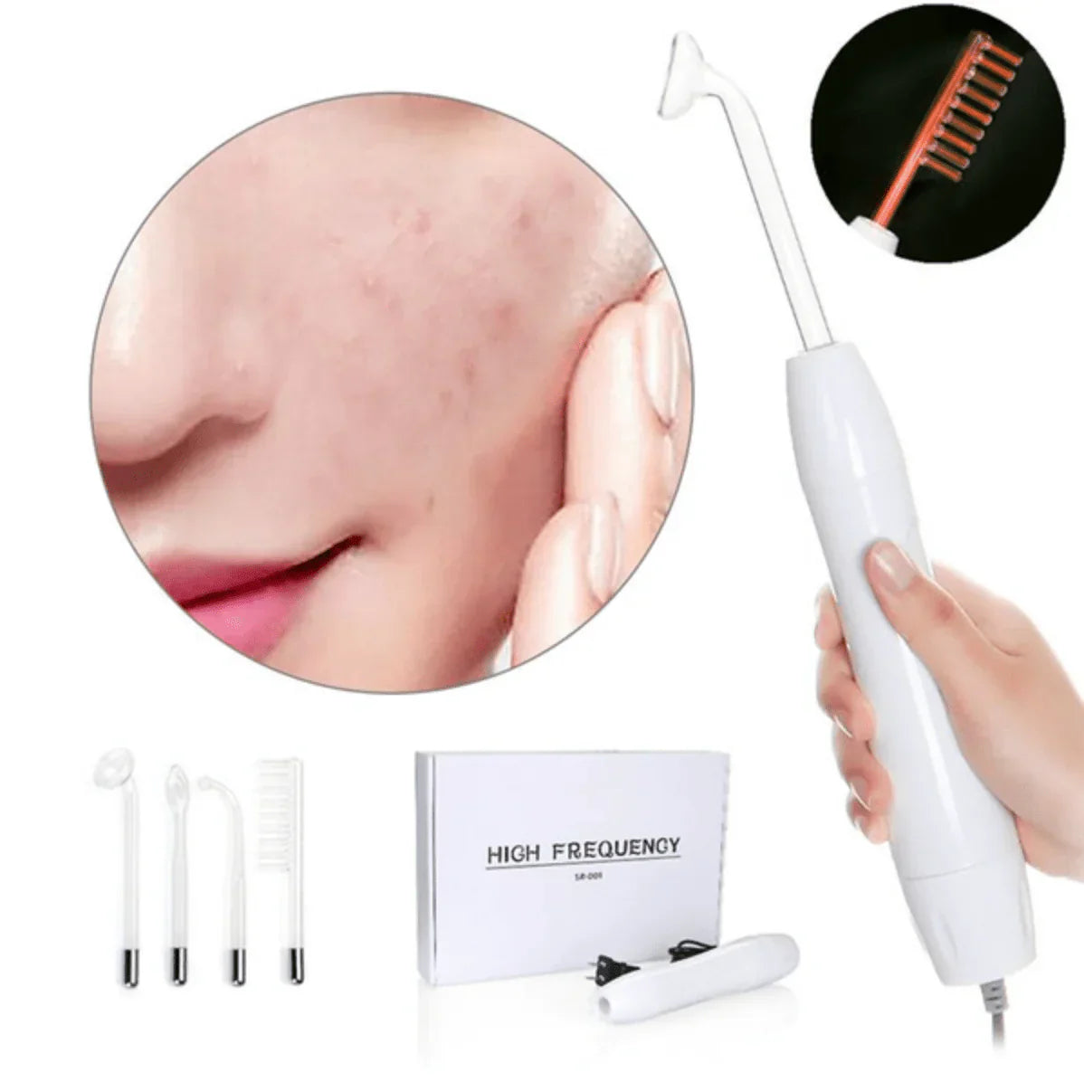 High-Frequency Facial Therapy Wand