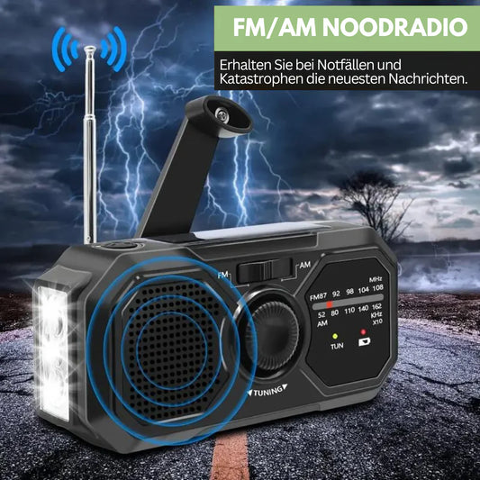 Solar Radio with Hand Crank and Power Bank