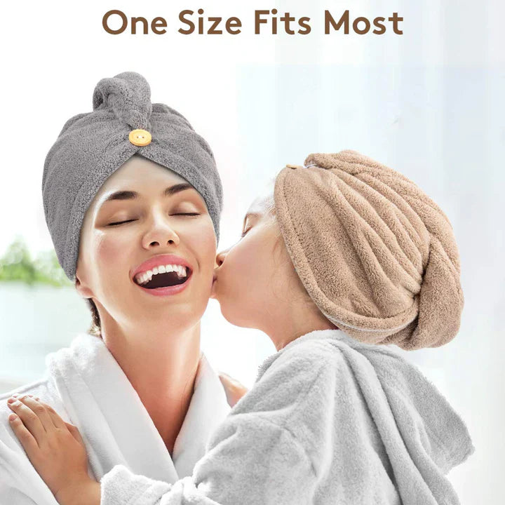 Microfiber Hair Wrap Set | 3-Pack For Fast Drying