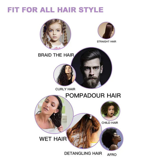 4-Piece Hair Detangler Brush Set