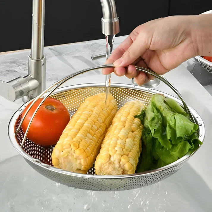 Foldable Stainless Steel Steamer Basket Colander