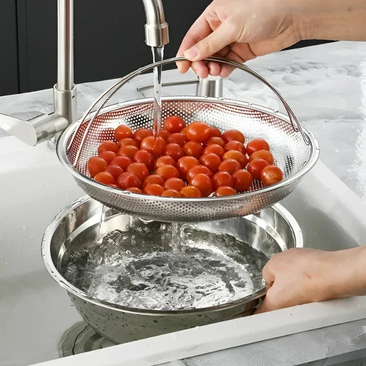 Foldable Stainless Steel Steamer Basket Colander