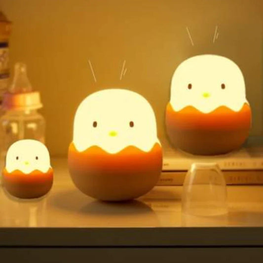 Cute Kuiken Night Lamp for Children – LED Egg Design for Kids' Room
