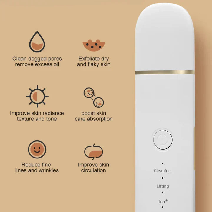 Ultrasonic Facial Skin Scrubber