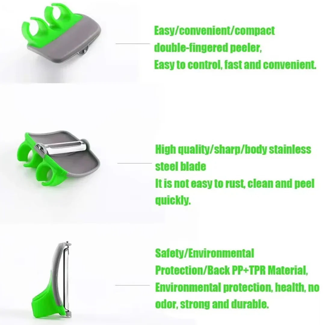 4-Piece Finger Grip Vegetable Peeler Set – Efficient and Easy to Use