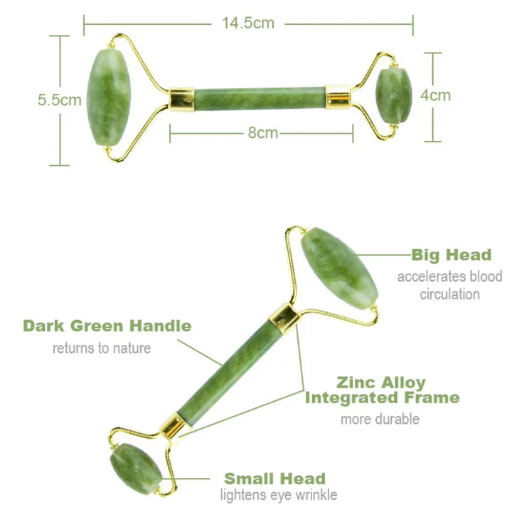 Radiant Skin Gua Sha & Jade Roller Set | For Glowing Skin and Relaxation