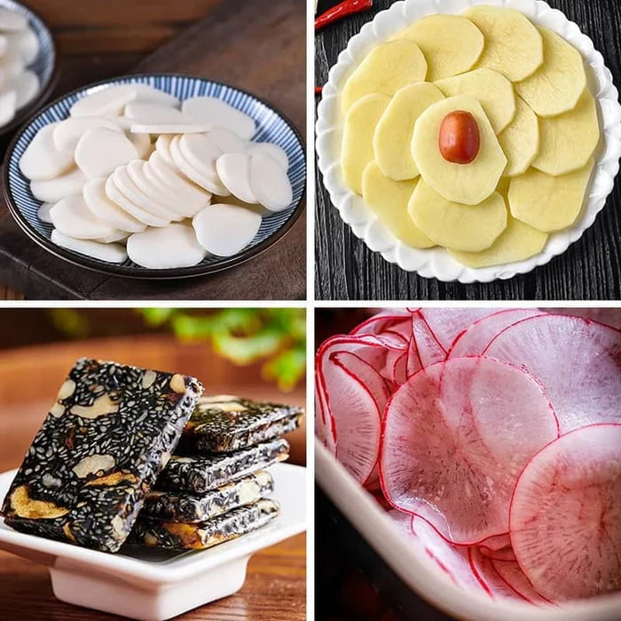 Manual Food Slicer for Meat and Vegetables - Heavy-Duty Slicer for Frozen Foods