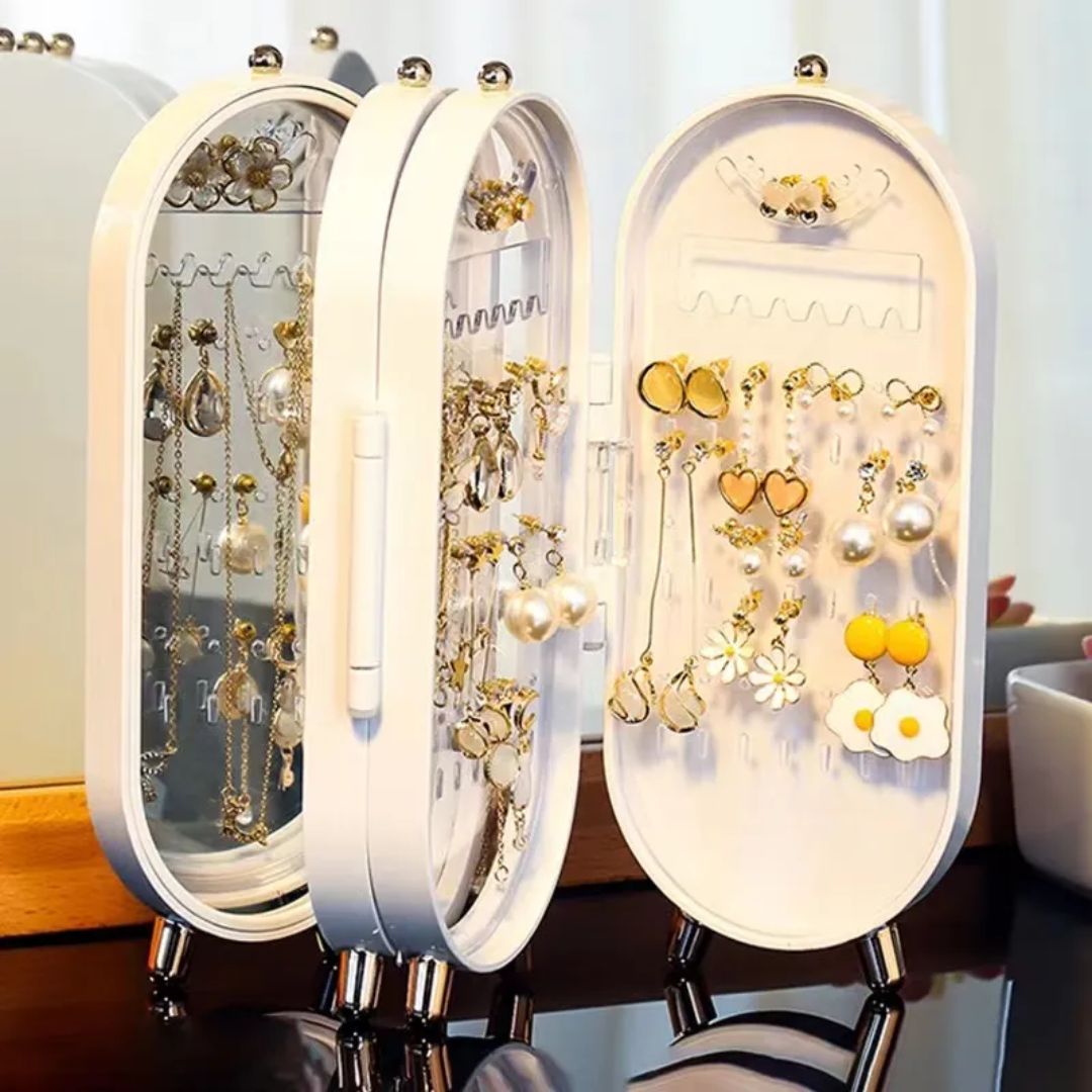Elegant Jewelry Storage Box With Mirror