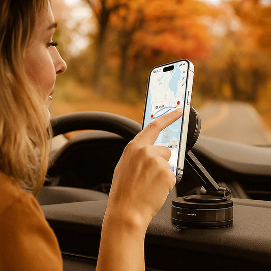 Magnetic Suction Cup – Extendable 360° Phone Holder with Vacuum Lock