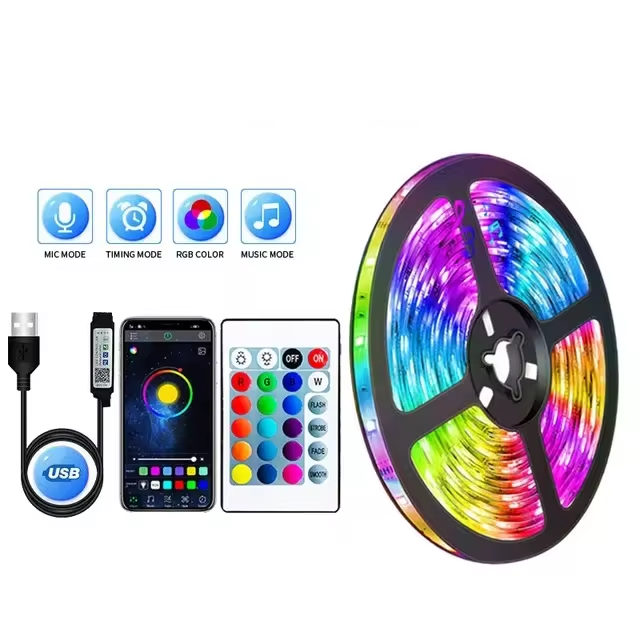 RGB LED Strip with USB – Color-Changing Ambience Light for TV