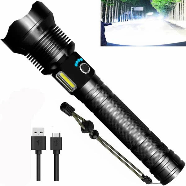 Tactical LED Flashlight with Power Bank