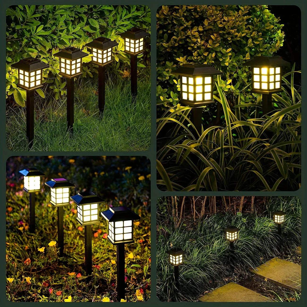 LED Solar Lantern Path Lights – Waterproof Outdoor Garden Lighting for Walkways