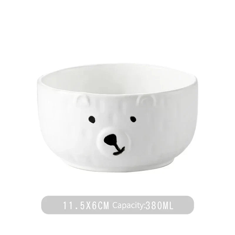 Polar Bear Bowl and Mug Set – Cute Ceramic Tableware