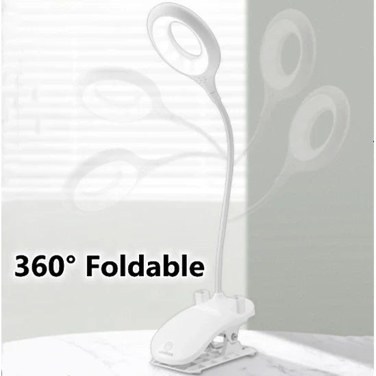 Rechargeable LED Desk Lamp with Clip – Adjustable Study and Home Office Lighting