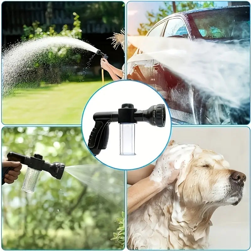 Multifunctional Car Cleaning Gun – Spray Nozzle with Microfiber Attachment for Deep Clean