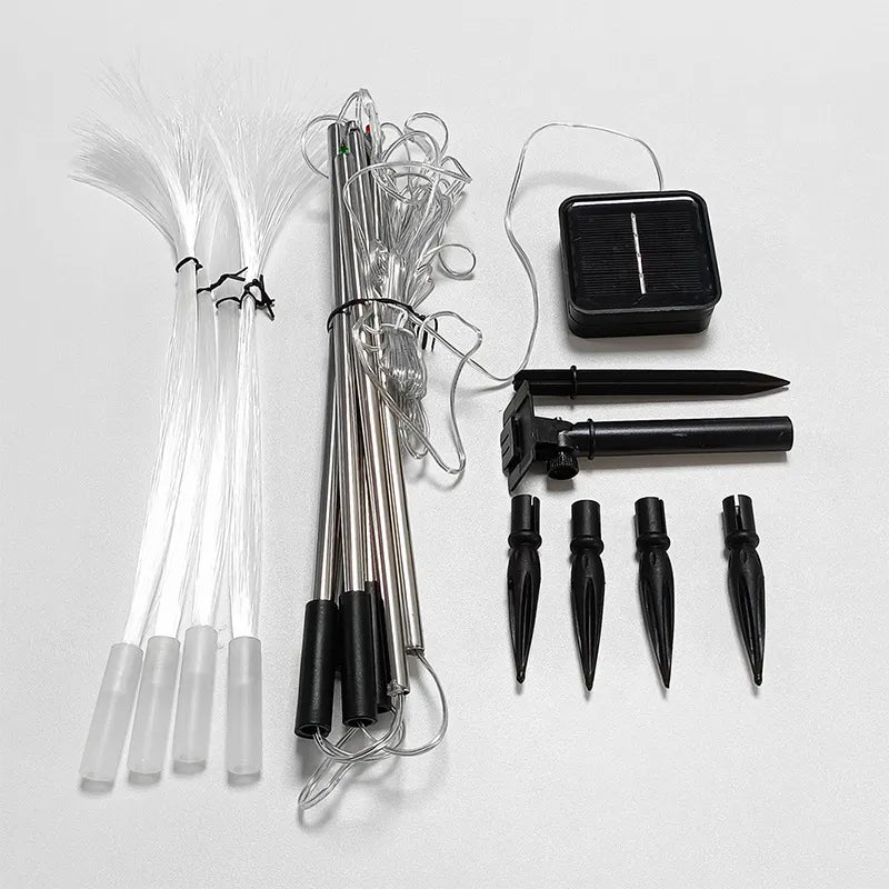 Color-Changing Solar Garden Light - LED Firework Design for Patio and Lawn