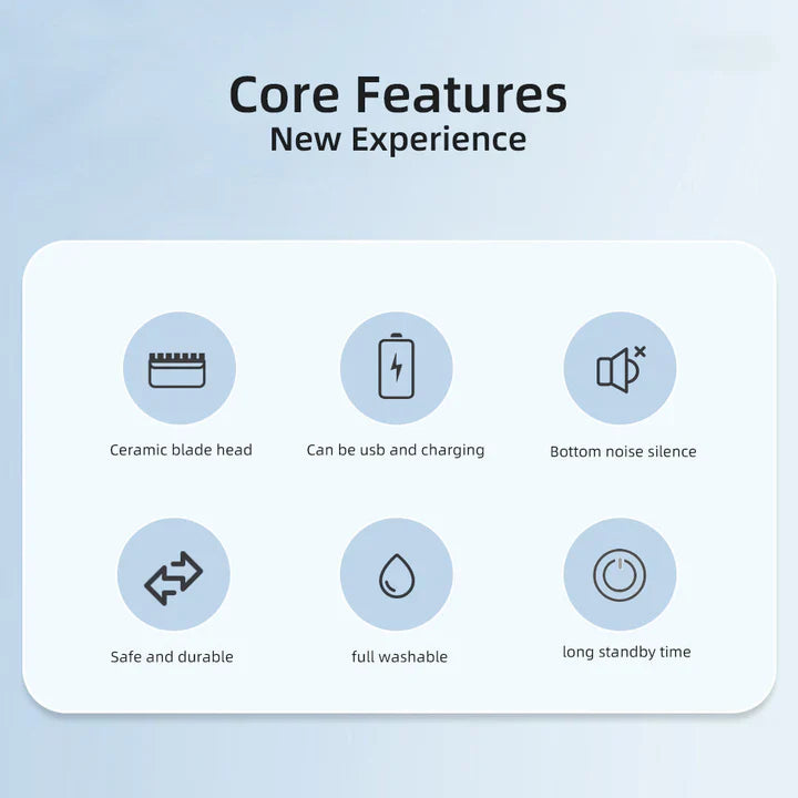 Rechargeable Body Hair Trimmer for Men & Women with Bikini Line Attachment