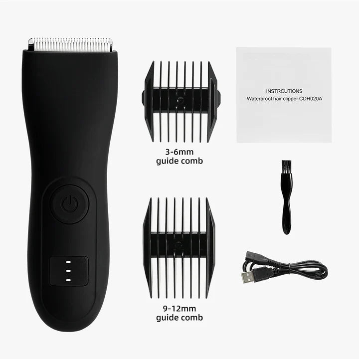 Rechargeable Body Hair Trimmer for Men & Women with Bikini Line Attachment