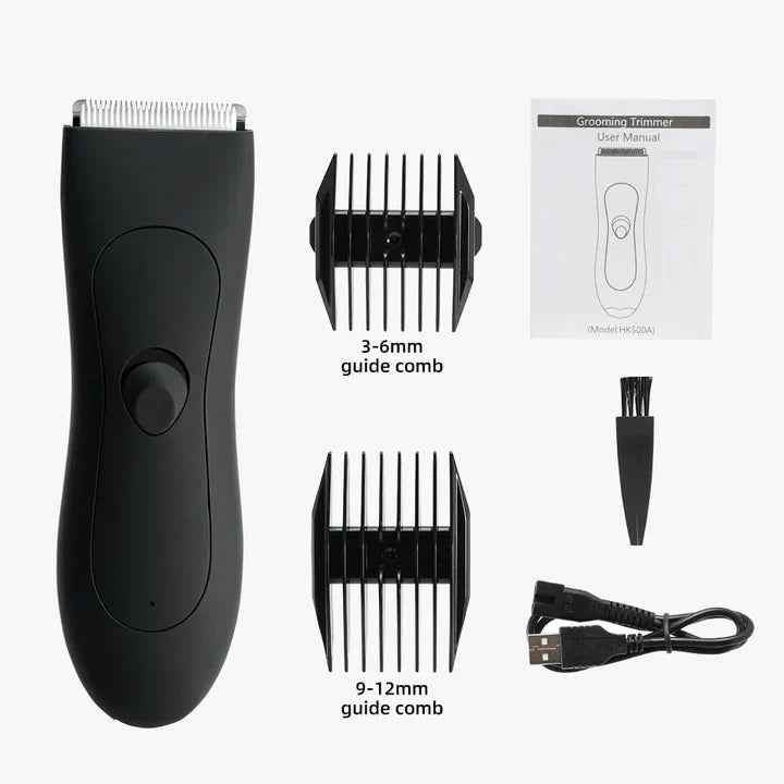 Rechargeable Body Hair Trimmer for Men & Women with Bikini Line Attachment