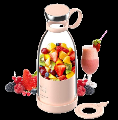 Portable Compact Smoothie Blender with Fruit Container and Drinking Cap