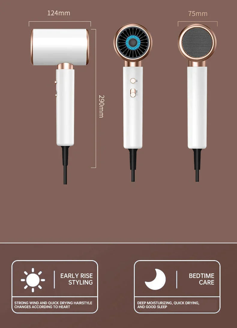 Professional 2400W Ionic Hair Dryer With Hot & Cold Air Function