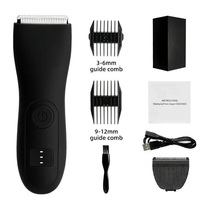 Rechargeable Body Hair Trimmer for Men & Women with Bikini Line Attachment