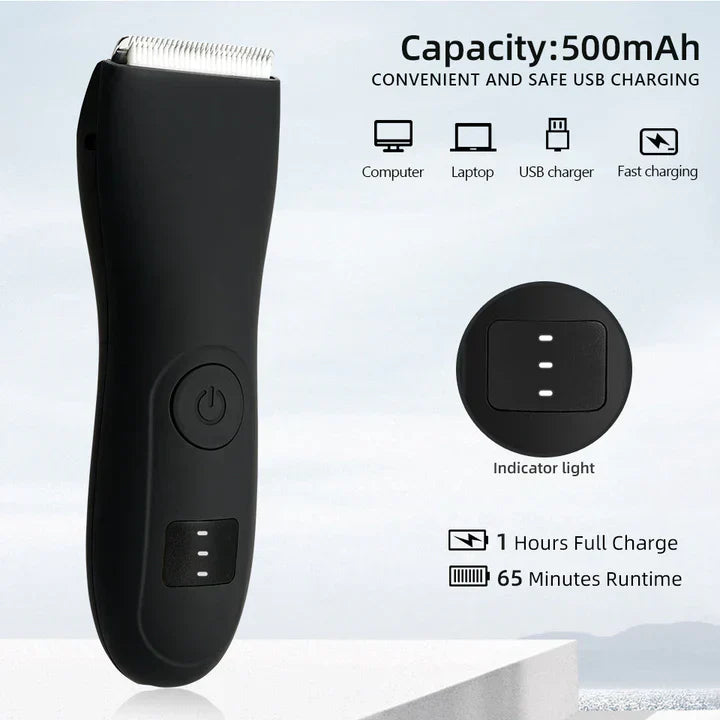 Rechargeable Body Hair Trimmer for Men & Women with Bikini Line Attachment