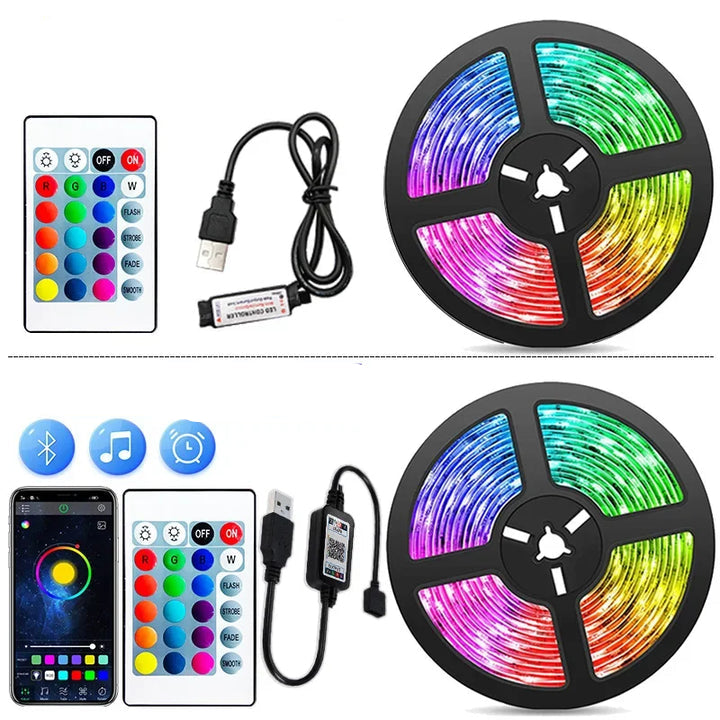RGB LED Strip with USB – Color-Changing Ambience Light for TV