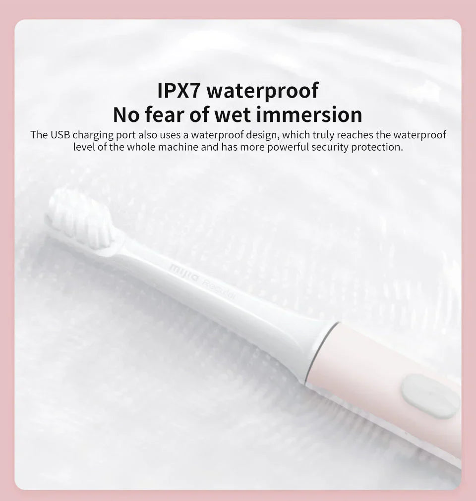 Rechargeable Waterproof Sonic Toothbrush With USB Charging