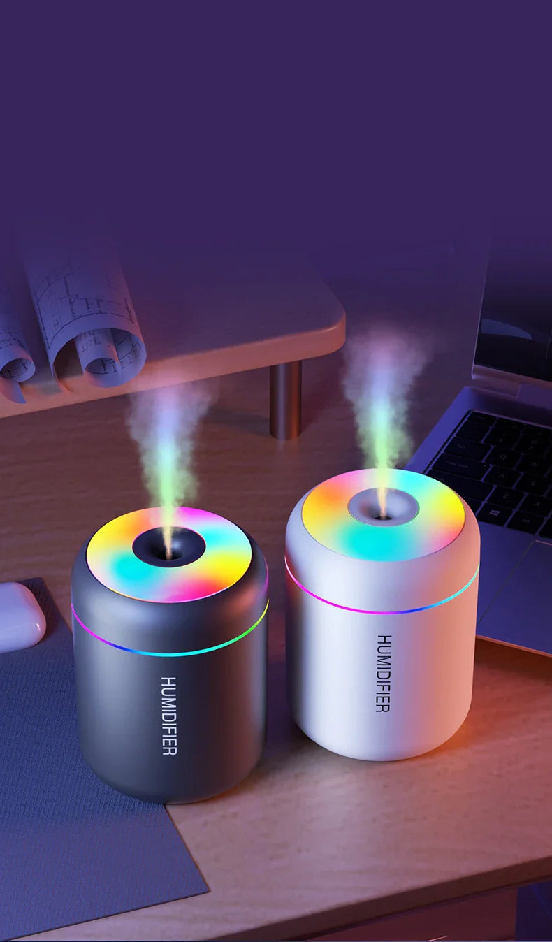 USB-Powered Compact Humidifier with Aromatherapy for Car and Bedroom
