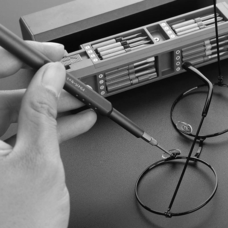 24-Piece Professional Screwdriver Set with Magnetic Tips for Precision Tasks