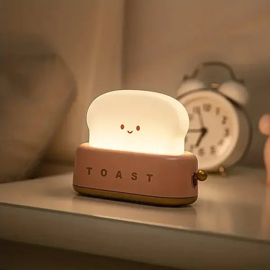 Cozy Glow - Kawaii Toast LED Night Light For Bedroom Ambience