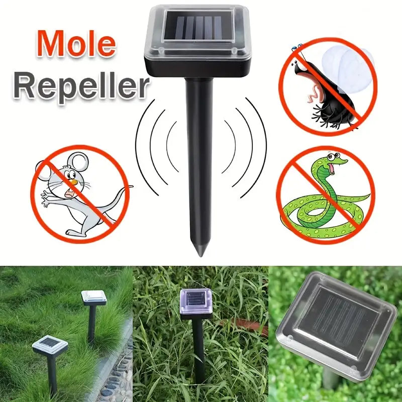 Solar-Powered Ultrasonic Pest Repeller – Effective Snake & Rodent Deterrent for Gardens