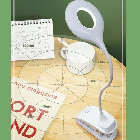 Rechargeable LED Desk Lamp with Clip – Adjustable Study and Home Office Lighting