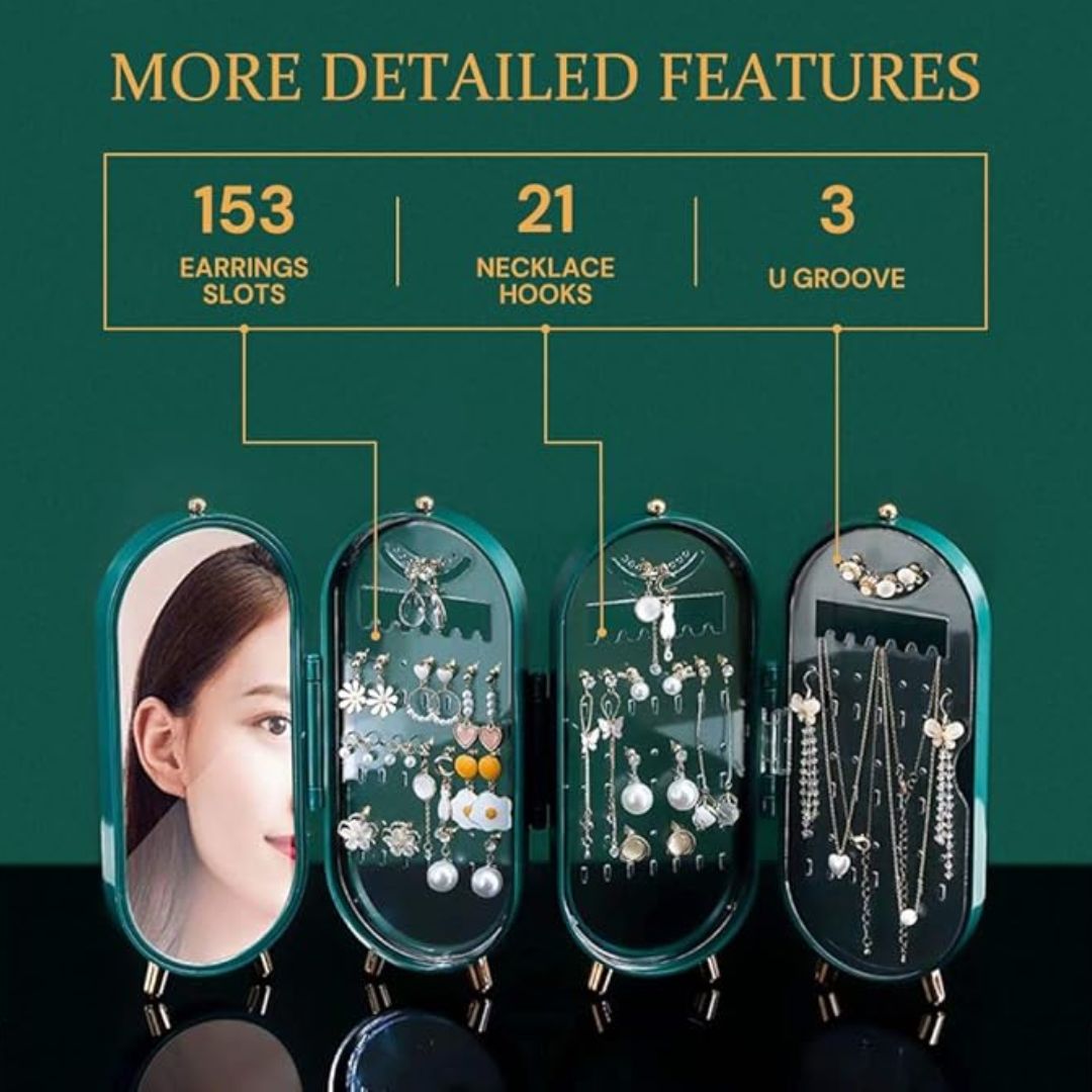 Elegant Jewelry Storage Box With Mirror