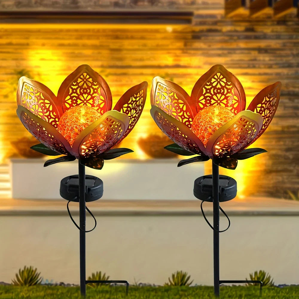 Solar LED Lotus Flower Garden Light – Decorative Outdoor Lighting for Yard and Patio