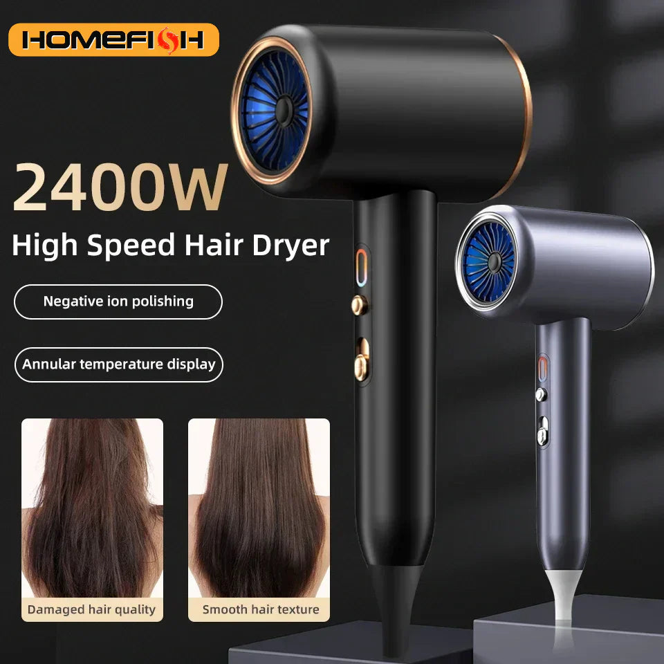Professional 2400W Ionic Hair Dryer With Hot & Cold Air Function